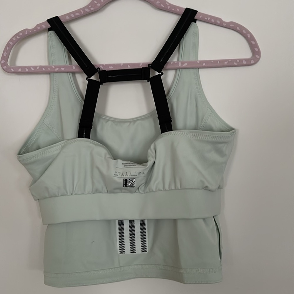 Adidas PARLEY RUN FOR THE OCEANS CROPPED TANK TOP Size L - Picture 15 of 15